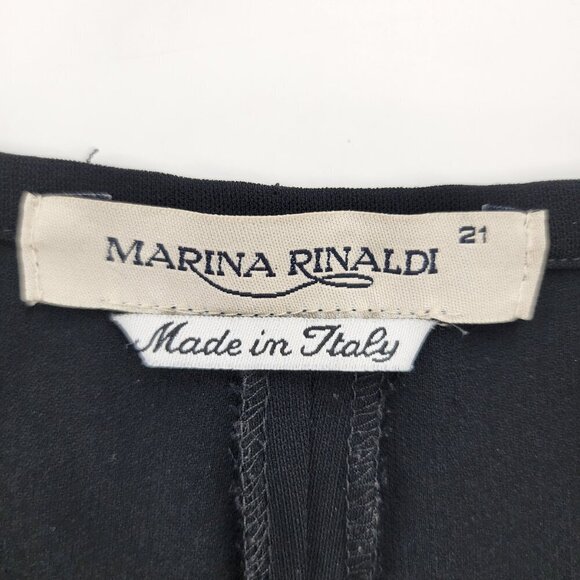 MARINA RINALDI Max Mara Black Crepe Dress Pants Side Zip - Picture 3 of 4